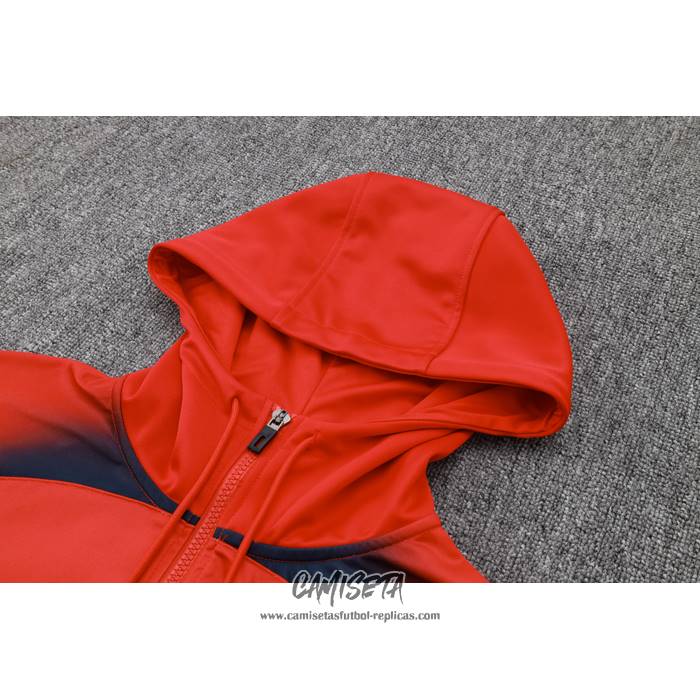 Chandal de Sudadera del Paris Saint-Germain 2023-2024 Nino Rojo y Azul
